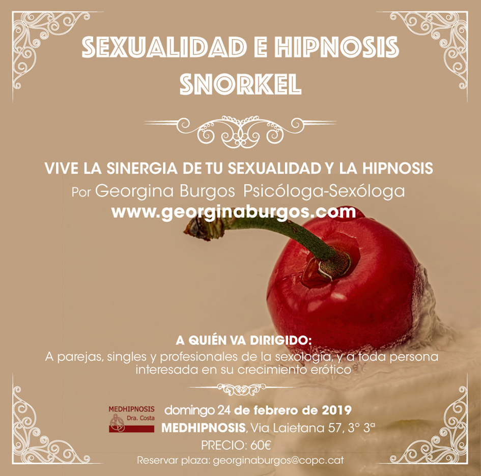 Seminario "Sexualidad e Hipnosis" con Georgina Burgos en MedHipnosis, Barcelona